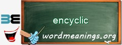 WordMeaning blackboard for encyclic